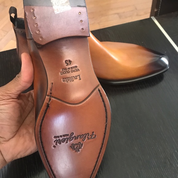 Cognac burnish ankle Chelsea boot size 12/45 main image 4
